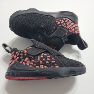 Nike Shoes Unisex Boy‎ 7 Sneakers Black Stretch Faux Lace Up Mid Top 23 LeBron